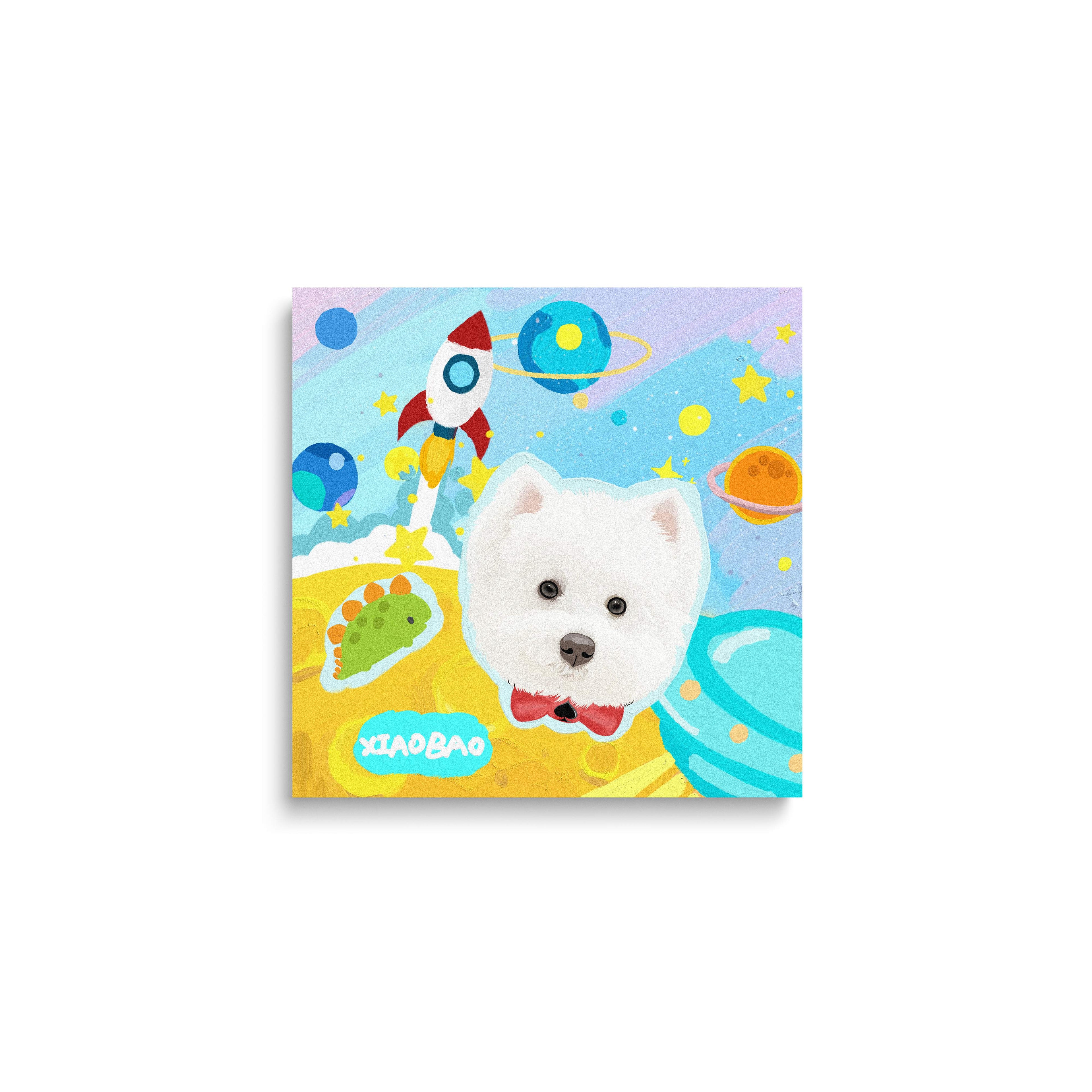 Custom Pet Framed Giclee Art - Square
