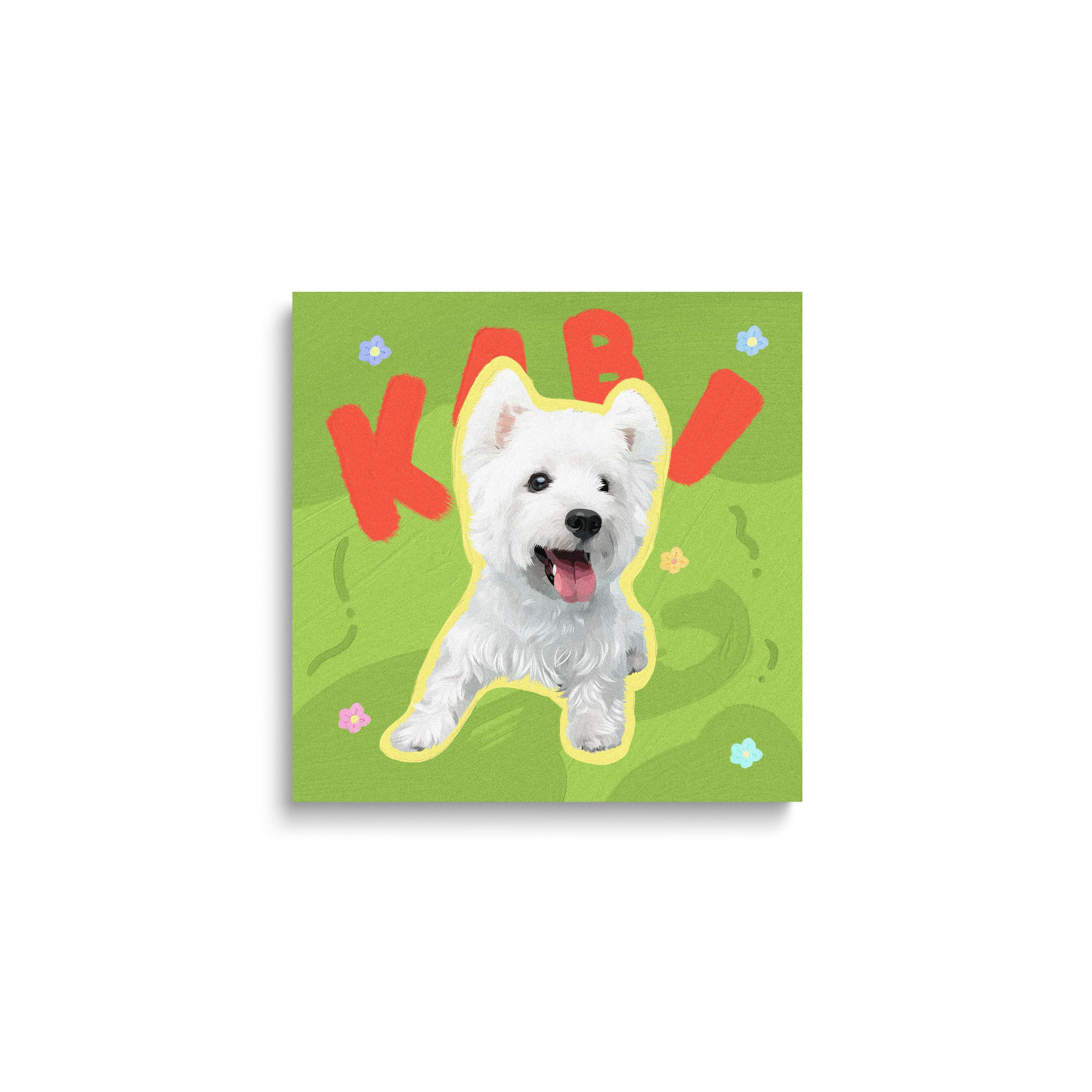Custom Pet Framed Giclee Art - Square