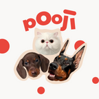 POOJI Ilustración digital de mascota personalizada | Arte original 100% dibujado a mano y Fondo de pantalla para teléfono