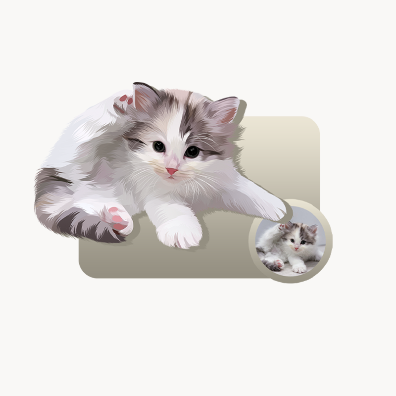 POOJI Ilustración digital de mascota personalizada | Arte original 100% dibujado a mano y Fondo de pantalla para teléfono