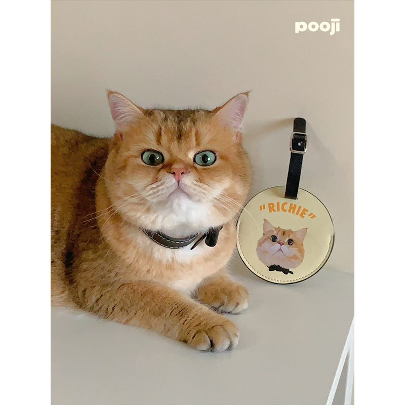 Custom Pet Portrait Luggage Tag