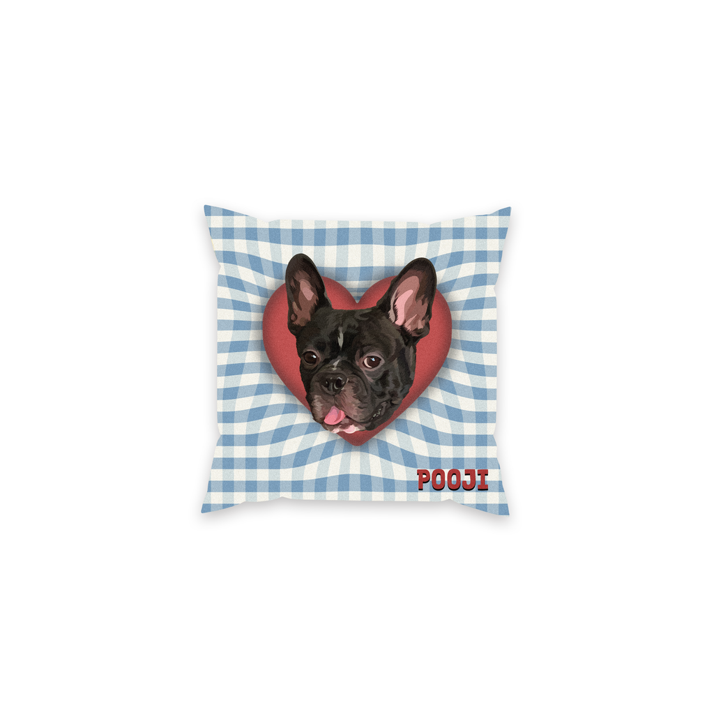 Coussin personnalisé avec portrait d'animal de compagnie