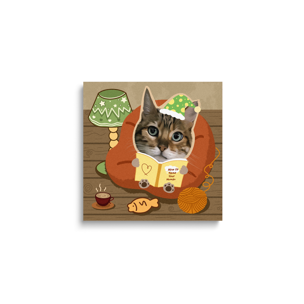 Œuvre d'art encadrée personnalisée Giclée pour animaux de compagnie - Carré
